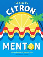 Menton France citronfestivalen affisch vektor