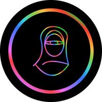 Frau mit Niqab-Vektorsymbol vektor