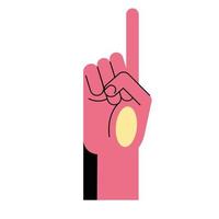hand teckenspråk en siffra och fyll stil stil vektor design