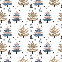 Skandinavische Winterkiefern Forest Vector Pattern