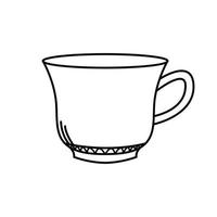 Teetasse Linienstil Symbol Vektor Design