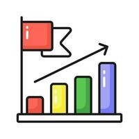 greifen diese editierbar Vektor von Wachstum Diagramm, Geschäft Analyse Symbol Design