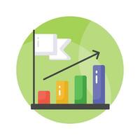 greifen diese editierbar Vektor von Wachstum Diagramm, Geschäft Analyse Symbol Design