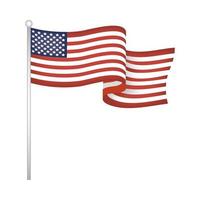 USA-Flaggenikonen-Vektorentwurf vektor