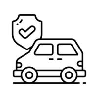 herunterladen diese Prämie Symbol von Auto Versicherung, Schutz Schild mit Auto, Auto Sicherheit vektor