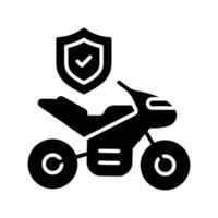 Fahrrad Versicherung Vektor Design, Motorrad Versicherung Symbol isoliert auf Weiß Hintergrund