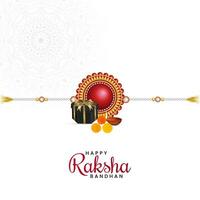 dekorerad rakhi för indisk festival av bror och syster bindning firande Raksha bandhan vektor
