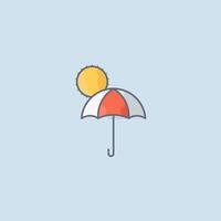Wetter Regenschirm Vektor-Illustration vektor