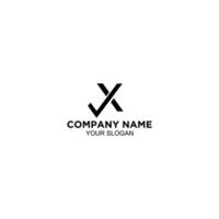 x prüfen Kennzeichen Logo Design Vektor