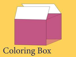 låda färg sidor- affär för tecknad serie låda uppkopplad vektor