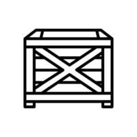 hölzern Box Symbol im Vektor. Logo vektor