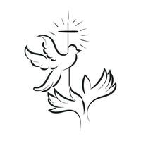 Christian Symbol Design zum drucken oder verwenden wie Poster, Karte, Flyer, Aufkleber, tätowieren oder t Hemd vektor