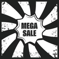 Mega Sale Retro-Banner-Design vektor