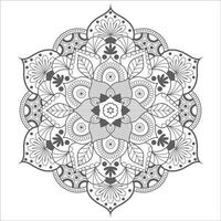 Mandala Blumen- Ornament, Mandala Linie Illustration vektor