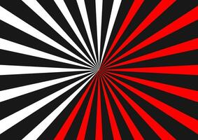 röd och vit sunburst stil bakgrund, vektor illustration