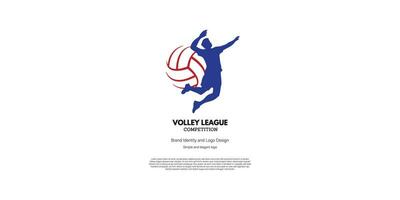volleyboll konkurrens och mästerskap logotyp design för grafisk designer och webb utvecklare vektor