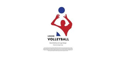 volleyboll konkurrens och mästerskap logotyp design för grafisk designer och webb utvecklare vektor