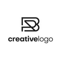 br-Brief-Logo-Design-Vorlage vektor