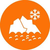 schneebedeckt Berg Gipfel Vektor Symbol Design