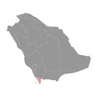 jazan Provinz, administrative Aufteilung von das Land von Saudi Arabien. Vektor Illustration.