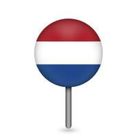 Kartenzeiger mit Land Karibik Niederlande. karibische niederlande flagge. Vektor-Illustration. vektor