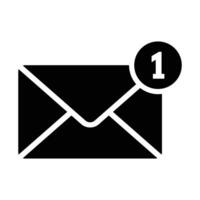 modisch Email Symbol, Botschaft Symbol, Mail Symbol, Posteingang Zeichen, Nachrichtenübermittlung Symbol, Briefumschlag schwarz und Weiss, Brief Senden Botschaft Vektor Illustration