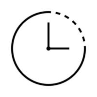 Gesicht Uhr Vektor Wohnung, Uhr Gesicht Vektor isoliert, klassisch und modern schwarz Mauer Uhr zum ui ux Design, Präsentation, Webseite und Apps, Büro Stunde, Frist Illustration, Zeitplan Symbol