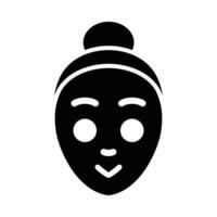 ansiktsbehandling mask vektor glyf ikon för personlig och kommersiell använda sig av.