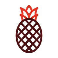 Ananas Glyphe zwei Farbe Symbol zum persönlich und kommerziell verwenden. vektor