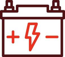 Batterie Glyphe zwei Farbe Symbol zum persönlich und kommerziell verwenden. vektor