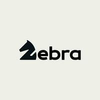 Vektor Zebra minimal Text Logo Design