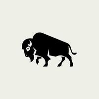 vektor illustration av söt bison tecknad serie