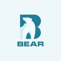 Vektor Illustration von süß Bär Karikatur Logo