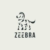 vektor zebra minimal text logotyp design