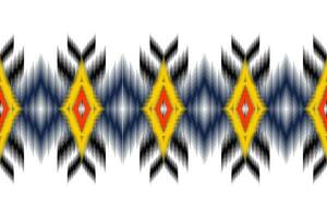 ikat vektor etnisk sömlös mönster design. ikat aztec tyg matta ornament textil- dekorationer tapet.