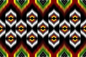 ikat vektor etnisk sömlös mönster design. ikat aztec tyg matta ornament textil- dekorationer tapet.