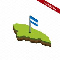 Honduras isometrisch Karte und Flagge. Vektor Illustration.