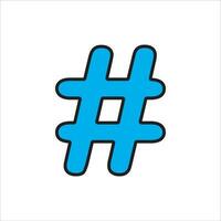 hashtag ikon vektor illustration symbol