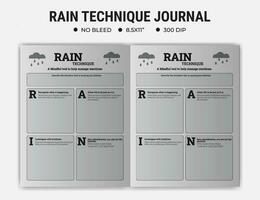 mental Gesundheit Tagebuch und Logbuch Vorlage Konzept zum Regen Technik vektor