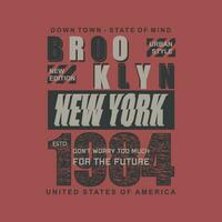 Brooklyn Text Rahmen Grafik Design, Typografie Vektor Illustration, modern Stil, zum drucken t Hemd