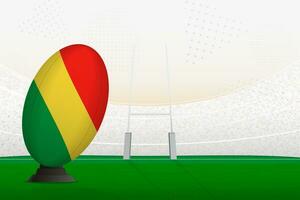 kongo nationell team rugby boll på rugby stadion och mål inlägg, framställning för en straff eller fri sparka. vektor