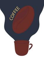 Kaffee Bohnen. Vektor Lager Illustration. isoliert auf ein Weiß Hintergrund. Espresso. Kaffee Kapseln.