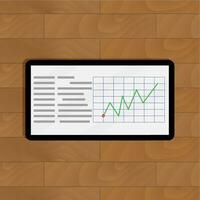 Infografik und Diagramm. Statistik und Analytik die Info, Vektor Illustration