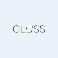 vektor glas text logotyp design