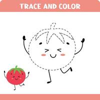 spår och färg tomat vektor