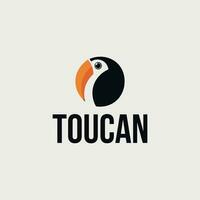 vektor illustration av söt toucan tecknad serie logotyp