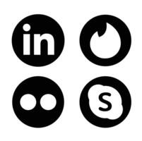 Social Media Icon Set vektor