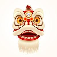 Chinese New Year Lion Dance Head vektor