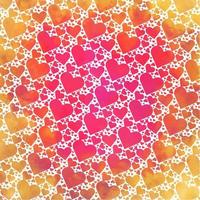 Vector Watercolor Hearts Background