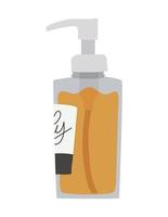 öliger Reinigungsbalsam zur Hautpflege in der Flasche vektor